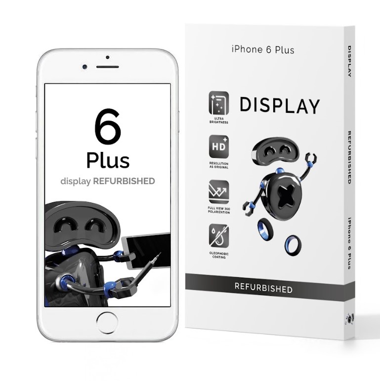 Display Lcd + Touch Screen Per Apple Iphone 6 Plus Bianco Qualità Ricondizionato